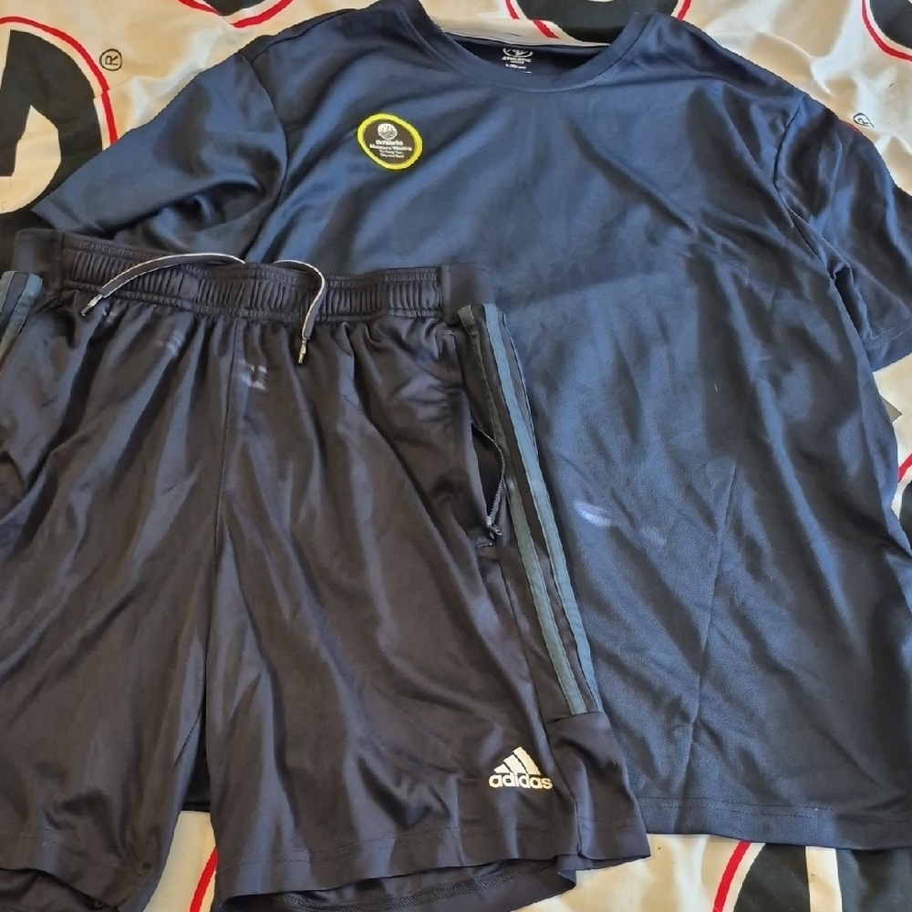 Adidas Men's Navy Athletic Shorts